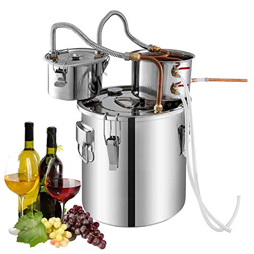 ALDKitchen Alcohol Wine Distiller | Moonshine Still | Water Alcohol Distiller | Stainless Steel (5 Gallons)