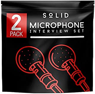 SoLID (TM) Lavalier Lapel Microphone 2 Pack Complete Set Omnidirectional Mic for Desktop PC Computer, Mac, Smartphone, iPhone, GoPro, DSLR, Camcorder for Podcast, YouTube, Vlogging, and DJs