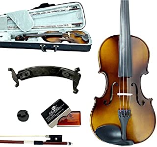 Sky Guarantee Sound 1/4 Size Student Beginner Violin Fiddle Outfit Natural Solid Maple Back Spruce Top with Case, Shoulder Rest, 2 Bows, Rosin and Mute