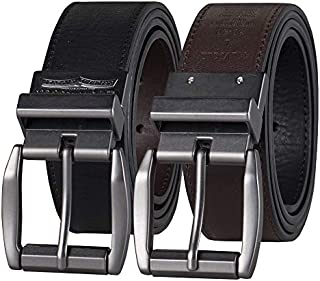 Levi's Men's Reversible Casual Jeans Belt, Black/Brown Laminate, 38 (Waist 36)