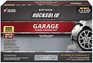 Rust-Oleum 293513 RockSolid Polycuramine Garage Floor Kits, 2.5 Car, Gray