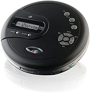 GPX PC332B Portable CD Player with Anti-Skip Protection, FM Radio and Stereo Earbuds - Black