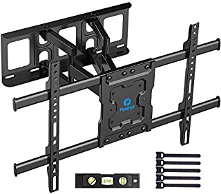 Full Motion TV Wall Mount Bracket Dual Articulating Arms Swivels Tilts Rotation for Most 37-70 Inch LED, LCD, OLED Flat Curved TVs, Holds up to 132lbs, Max VESA 600x400mm by Pipishell