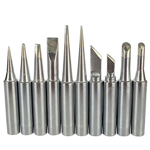 10X 900M Soldering Iron Tips for HAKKO 936,937,907 Atten, Quick, Aoyue, Yihua,Vastar,Sywon,Tabiger,SOAIY and X-Tronic Soldering Station (10 pcs Different)