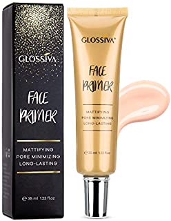 Glossiva Face Primer Matte - Big Pores Perfect Cover, Skin Flawless and Glowing, Long Lasting Makeup's Staying- Nourishes & Moisturizes, Suitable for All Skin Types 35ml