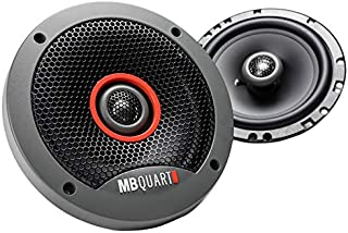 MB Quart FKB116 Formula Car Speakers (Black, Pair)  6.5 Inch Coaxial Speakers, 60 Watt, 3-Way Car Audio, Internal Crossover, 1 Inch Tweeters (Grills Not Included)