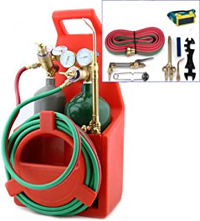 COLIBROX Professional Portable Oxygen Acetylene Oxy Welding Cutting Weld Torch Tank Kit