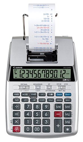 Canon P23-DHV-3 Printing Calculator with Double Check Function, Tax Calculation and Currency Conversion