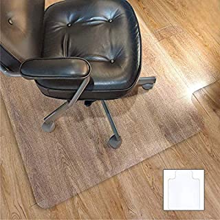 Office Chair Mat for Hardwood Floor with 35''×47'',Tile Floor Protector PVC Transparent,Heavy Duty Clear Wood,Polyethylene Hard Floor Mat for Computer Desk