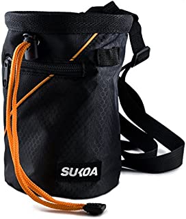 Sukoa Chalk Bag with Quick-Clip Belt and 2 Large Zippered Pockets