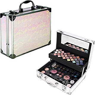 Teens Girls Starter Makeup Kit Gift Set Cosmetics Eyeshadow Shimmer Blush Bronzer Brushes with Mirror For Teenagers in Colorful Snake Pastel by Ver Beauty