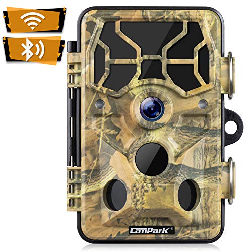 Campark Trail Camera-WiFi 20MP 1296P Upgrade Bluetooth Hunting Game Camera with Night Vision Motion Activated for Outdoor Wildlife Monitoring Waterproof IP66