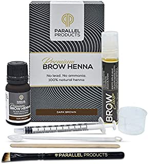 Parallel Products Eyebrow Henna Kit - Henna For Brow Tinting (Dark Brown)