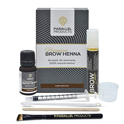 Parallel Products Eyebrow Henna Kit - Henna For Brow Tinting (Dark Brown)