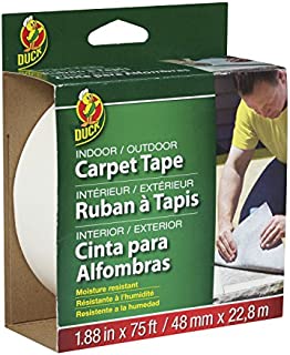 Duck Brand 442062 Indoor/Outdoor Carpet Tape, 1.88-Inch x 75 Feet, Single Roll,White