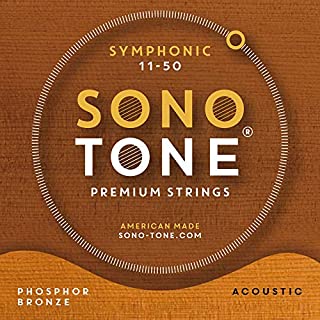 SonoTone Symphonic, 11-50, Extra-Light, Acoustic Guitar Strings, Ultra Phosphor Bronze Wrap, Hand-Wound, Precision Hex Core, Bright, Balanced, Sustain, American Made