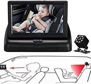 Itomoro Baby Car Mirror, View Infant in Rear Facing Seat with Wide Crystal Clear View,Camera aimed at baby-Easily to Observe The Baby's Every Move