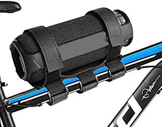 Caudblor Portable Bike Speaker Mount, Adjustable Wireless Speaker Strap, Premium Universal Bicycle Handlebar Sound Bar Holder with 2 Straps, for JBL Speakers/Water Bottle on Golf Cart/Boat