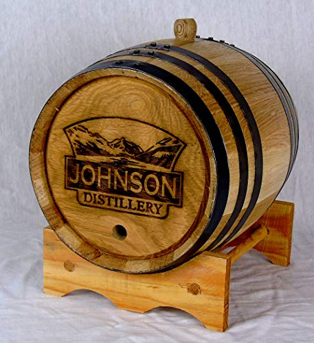 Personalized Engraved White American Oak Aging Barrels RHB141 (2 Liter)