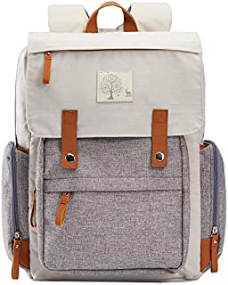 Diaper Bag Backpack Frank Mully Large Multifunction Travel Baby Bag for Mom Dad Cream White