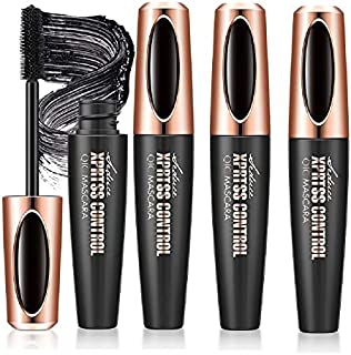 3 PCS 4D Silk Fiber Lash Mascara Waterproof, Luxuriously Longer, Thicker, Voluminous Eyelashes, Long-Lasting, Dramatic Extension, Smudge-proof,Natural Extension Mascara