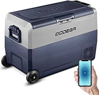 BODEGA 12 Volt Refrigerator Portable Freezer Car Fridge Dual Zone APP Control 53 Quart50L-4-68 RV Electric Compressor Cooler 12/24V DC and 100-240V AC for Outdoor, Vehicles, Camping, Travel