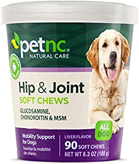 PetNC Natural Care Hip and Joint Soft Chews for Dogs, 90 Count