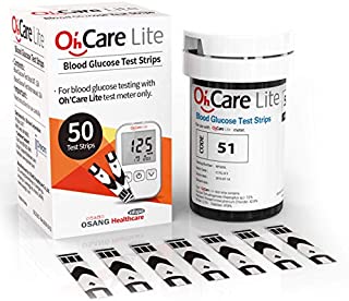 OhCare Lite Blood Glucose Test Strips (50pcs) - Diabetic Test Strips Calibrated for OhCare Lite Blood Sugar Testing Monitor/Glucometer  Affordable Diabetic Supplies by ijCare (1)