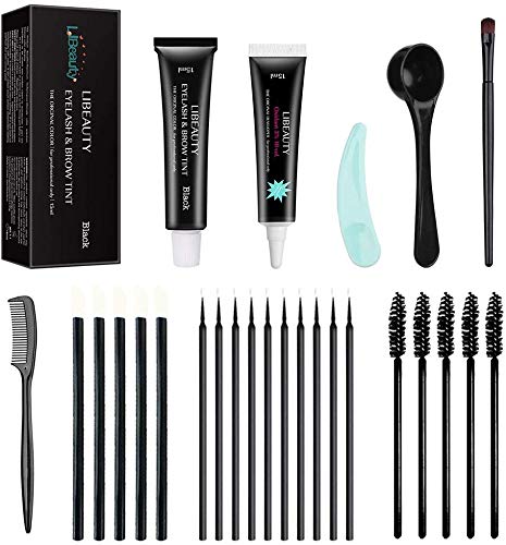 Libeauty Lash Tint Dye Kit Lasting 6 Weeks for Professional or Home use Eyebrow or Lash Tinting (black)