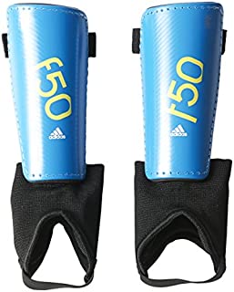 adidas Performance F50 Youth Shin Guards, Solar Blue/Semi Solar Yellow, X-Large