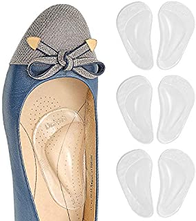 Dr. Foot's Arch Support Shoe Insoles for Flat Feet, Gel Arch Inserts for Plantar Fasciitis, Adhesive Arch Pad for Relieve Pressure and Feet Pain- 3 Pairs ( Clear)