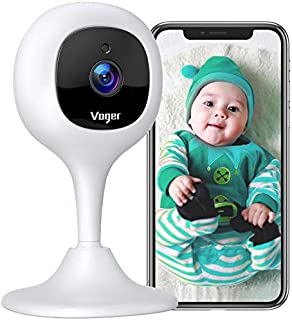 Voger Baby Monitor Camera with 2-Way Audio 1080P WiFi Home Security Camera with Motion Detection Night Vision, Compatible with Alexa