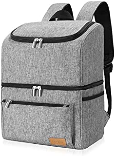 Lifewit Cooler Backpack Leakrproof 32 Can Insulated Lightweight Backpack Cooler, Large Capacity Soft-Sided Double Decker Cooler Bag for Men Women to Beach/Picnic/Camping/Hiking/Day Trips