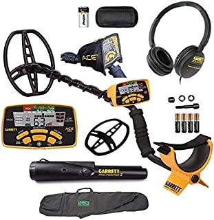 Garrett ACE 400 Metal Detector with Waterproof Coil Pro-Pointer II and Carry Bag