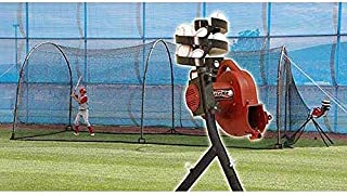 BaseHit & Xtender 24 System  Real Ball Pitching Machine & 24 x 12 x 12 Home Batting Cage Combo