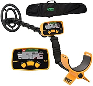 Garrett ACE 200 Metal Detector with Waterproof Search Coil and Carry Bag