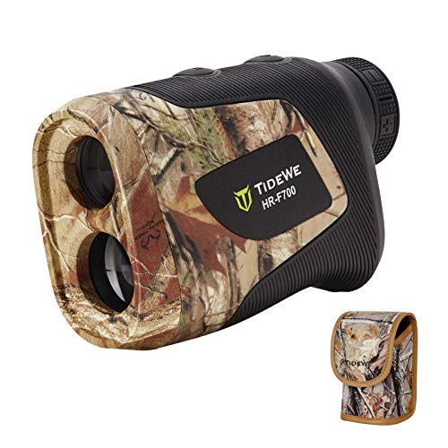 TIDEWE Hunting Rangefinder with Rechargeable Battery, 700Y Realtree Xtra Camo Laser Range Finder 6X Magnification, Distance/Angle/Speed/Scan Multi Functional Waterproof Rangefinder with Case