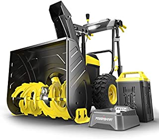 PowerSmart Snow Blower, 24-inch Cordless Snow Blower, 80V 6.0Ah Lithium-Ion Battery Powered Snow Blower, Electric Snow Thrower 180°Chute Rotation, Self-propelled, Panel Control, DB2805