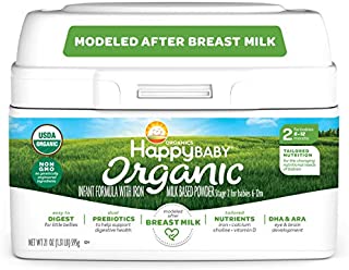 Happy Family Baby Organic Infant Formula Milk Based Powder with Iron, Stage, Multi Stage (Pack of 1) 21 Ounce