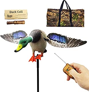 Montex Duck Decoy Spinning Wing with Remote Controller, Drake New Upgraded Realistic Material with Free Duck Call and Gear Bag for Duck Hunting