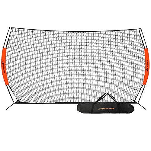 ACELETIQS 20 x 10 Feet Lacrosse Net, Baseball Softball Practice, Perfect Golf Net, Soccer Net, Basketball Net, Baseball Net, Pitching Net, Softball Net Rebounder W/Net Bag