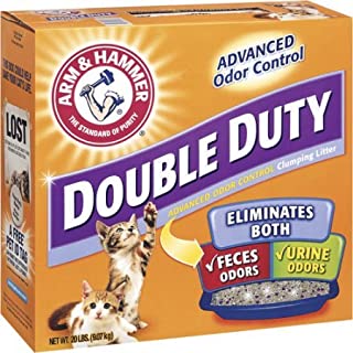 Arm & Hammer Double Duty Advanced Odor Control Clumping Cat Litter, 20 Lb