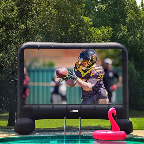 VIVOHOME 14 Feet Indoor and Outdoor Inflatable Blow up Mega Movie Projector Screen with Carry Bag for Front Projection