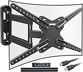 Everstone Heavy Duty Single Stud TV Wall Mount Bracket for Most 32-80 Inch LED,LCD,OLED,Plasma Flat Screen,Curved TVs,with Full Motion Articulating Arm,Up to VESA600x400 and 110lbs