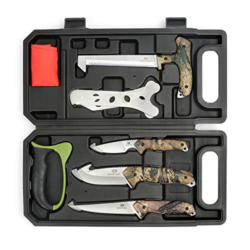 MOSSY OAK Hunting Field Dressing Kit - Portable Butcher Game Processor Set (8-piece)