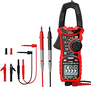 KAIWEETS Digital Clamp Meter T-RMS 6000 Counts, Multimeter Voltage Tester & Soft Silicone Electrician Test Leads Kit