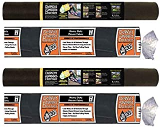 Dewitt 20 Year 4.1 Ounce Home and Commercial Landscape Heavy-Duty Weed Barrier Fabric, 3 x 100 Feet Roll (2 Pack)