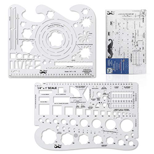 Mr. Pen- Landscape Templates, Architectural Templates, Drafting Tools, Landscaping Tools, Landscape Design Template, Drawing Template, Template Architecture, Drafting Ruler Shapes, Drawing Stencils