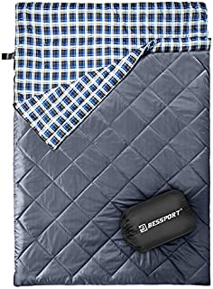 Bessport Double Sleeping Bag, Sleeping Bags for Adults Backpacking, Lightweight and Water Repellent for Camping, Hiking and Outdoor in The Winter, Autumn, Spring