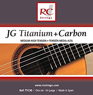 RC Strings TTC30 JG Titanium+Carbon Classical Guitar Strings, Medium-High Tension